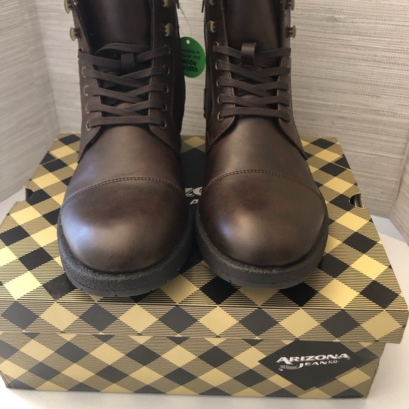 Men’s Arizona Jean Company Brown Lace Up Boots, size 9 - Picture 4 of 8